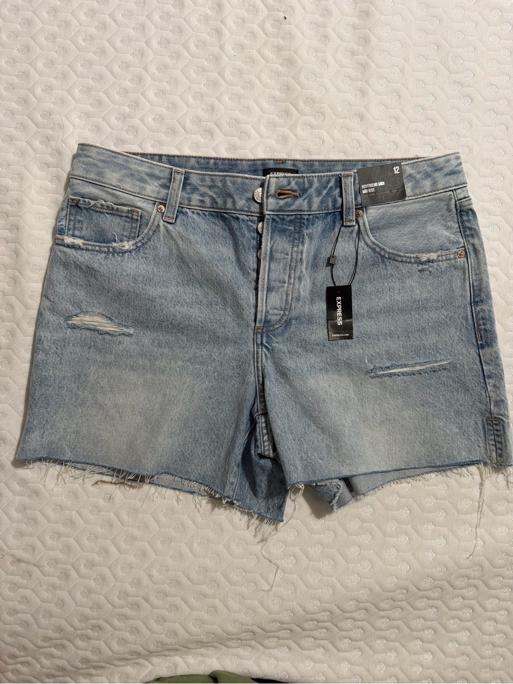 Express Boyfriend MiDi  Denim Shorts